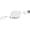SumacLife White Retractable USB Micro USB Sync and Charge Cable