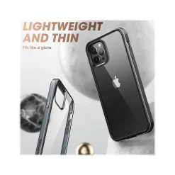 SUPCASE Unicorn Beetle Black Edge with Screen Protector Clear Case for iPhone 13 Pro (SUP-iPhone2021Pro-6.1-EdgePro-SP-Black)