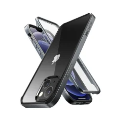 SUPCASE Unicorn Beetle Black Edge with Screen Protector Clear Case for iPhone 13 (SUP-iPhone2021-6.1-EdgePro-SP-Black)