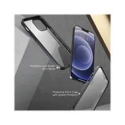 SUPCASE Unicorn Beetle Black Edge with Screen Protector Clear Case for iPhone 13 (SUP-iPhone2021-6.1-EdgePro-SP-Black)