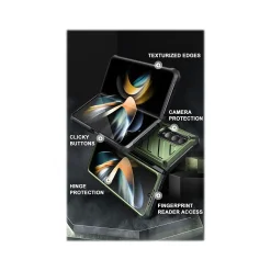 SUPCASE Unicorn Beetle Dark Green Kickstand Case for Samsung Galaxy Z Fold4 (SUP-Galaxy2022-ZFold4-5G-Unicorn-SP-Guld)