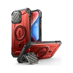 SUPCASE Unicorn Beetle MAG XT MagSafe Rugged Case for iPhone 15 Pro Max, Shock-Absorbing, Metallic Red (SPH23MX67MGXTRD)