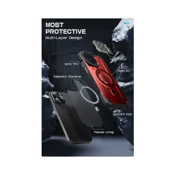 SUPCASE Unicorn Beetle MAG XT MagSafe Rugged Case for iPhone 15 Pro Max, Shock-Absorbing, Metallic Red (SPH23MX67MGXTRD)