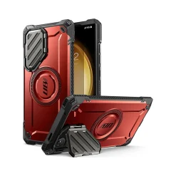 SUPCASE Unicorn Beetle MAG XT MagSafe Bumper Case for Samsung Galaxy S24 Ultra, Shock Absorbing, Metallic Red (GXYS24U5GMXTRD)