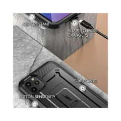 SUPCASE Unicorn Beetle Pro Rugged Case for iPhone 12 Pro Max, Black (SUP-iPhone2020-6.7-UBPro-SP-Black)