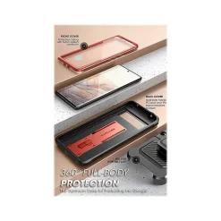 SUPCASE Unicorn Beetle PRO Metallic Red Rugged Holster Case for Google Pixel 6 Pro (SUP-GooglePixel6Pro-UBPro-SP-Ruddy)