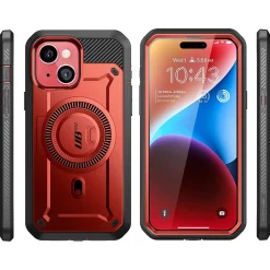 SUPCASE Unicorn Beetle PRO MAG Rugged Case for iPhone 15, Metallic Red (SUP-iPhone2023-6.1-MagPro-SP-Ruddy)