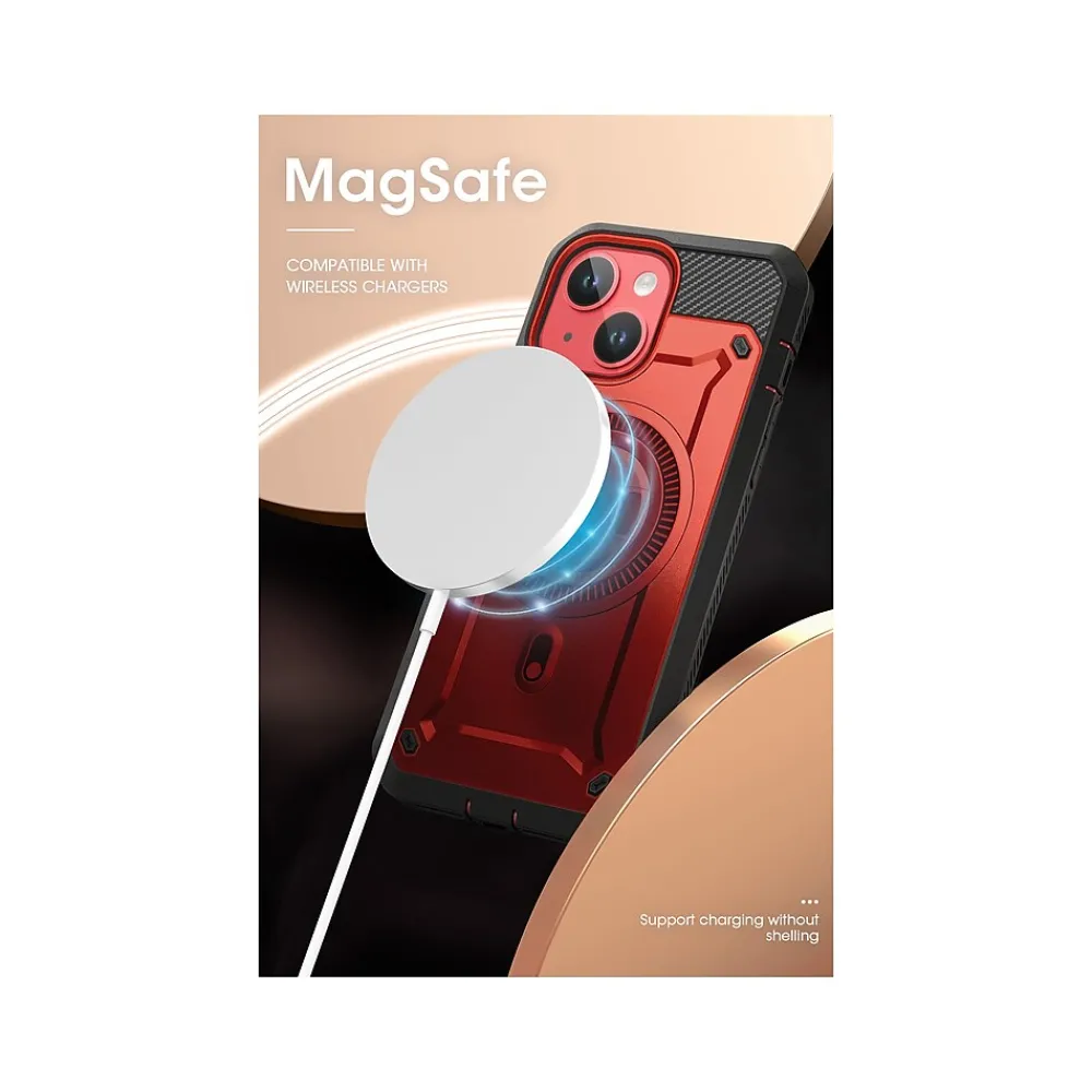 SUPCASE Unicorn Beetle PRO MAG Rugged Case for iPhone 15, Metallic Red (SUP-iPhone2023-6.1-MagPro-SP-Ruddy)
