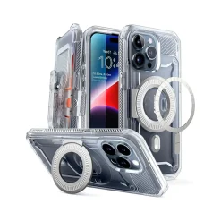 SUPCASE Unicorn Beetle PRO MAG Rugged Case for iPhone 15 Pro, Shock-Absorbing, Clear (SUP-iPhone2023Pro-6.1-MagPro-SP-Clear)