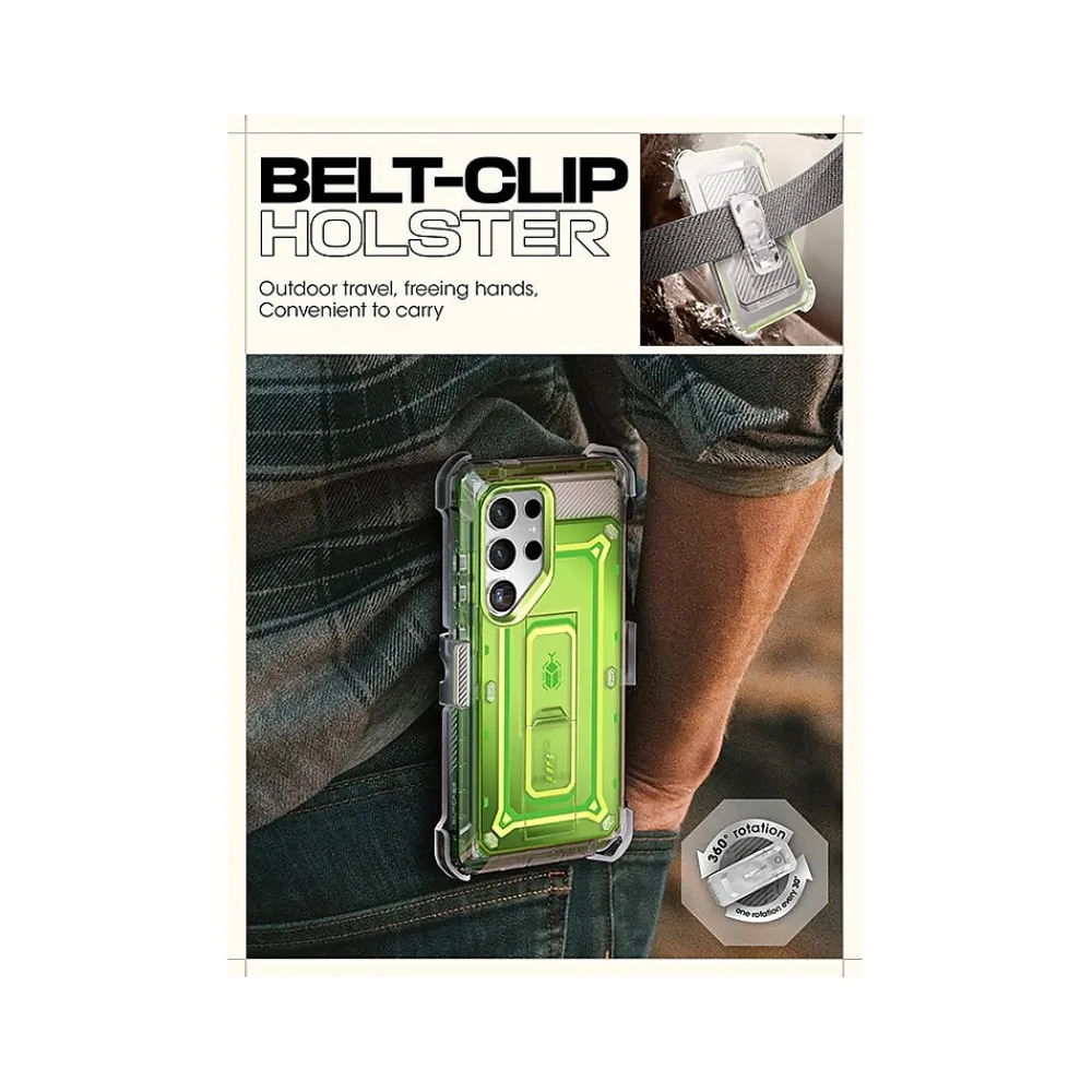 SUPCASE Unicorn Beetle PRO Rugged Case for Samsung Galaxy S24 Ultra, Shock-Absorbing, Neon Green