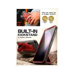 SUPCASE Unicorn Beetle Pro Rugged Case for Samsung Galaxy S24, Shock Absorbing, Metallic Red (GS24UBPR2SRD)