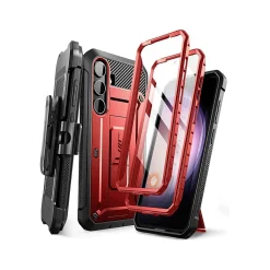 SUPCASE Unicorn Beetle Pro Rugged Case for Samsung Galaxy S24+, Shock Absorbing, Metallic Red (GS24PUBPRSP2SRD)