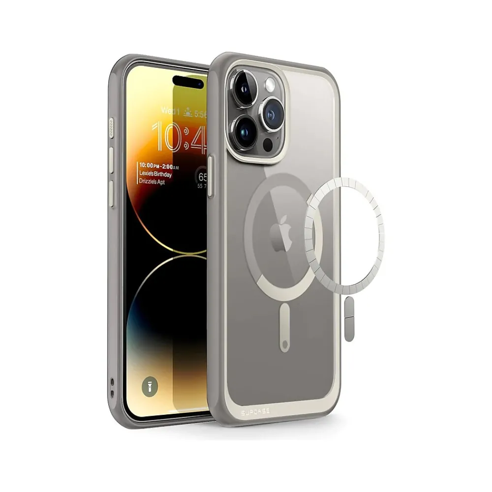 SUPCASE Unicorn Beetle Slim MagSafe Phone Case for iPhone 15 Pro, Gray (SUP-iPhone2023Pro-6.1-UBMag-Gray)