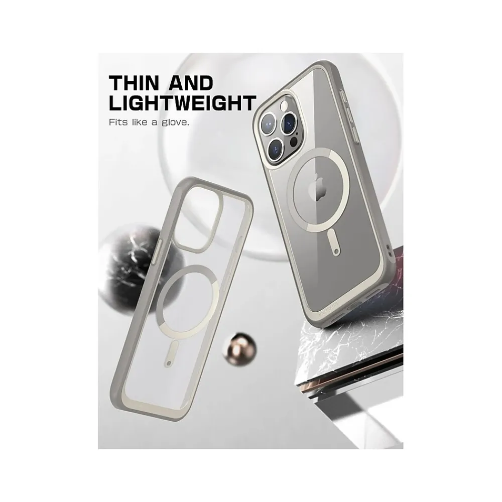 SUPCASE Unicorn Beetle Slim MagSafe Phone Case for iPhone 15 Pro, Gray (SUP-iPhone2023Pro-6.1-UBMag-Gray)