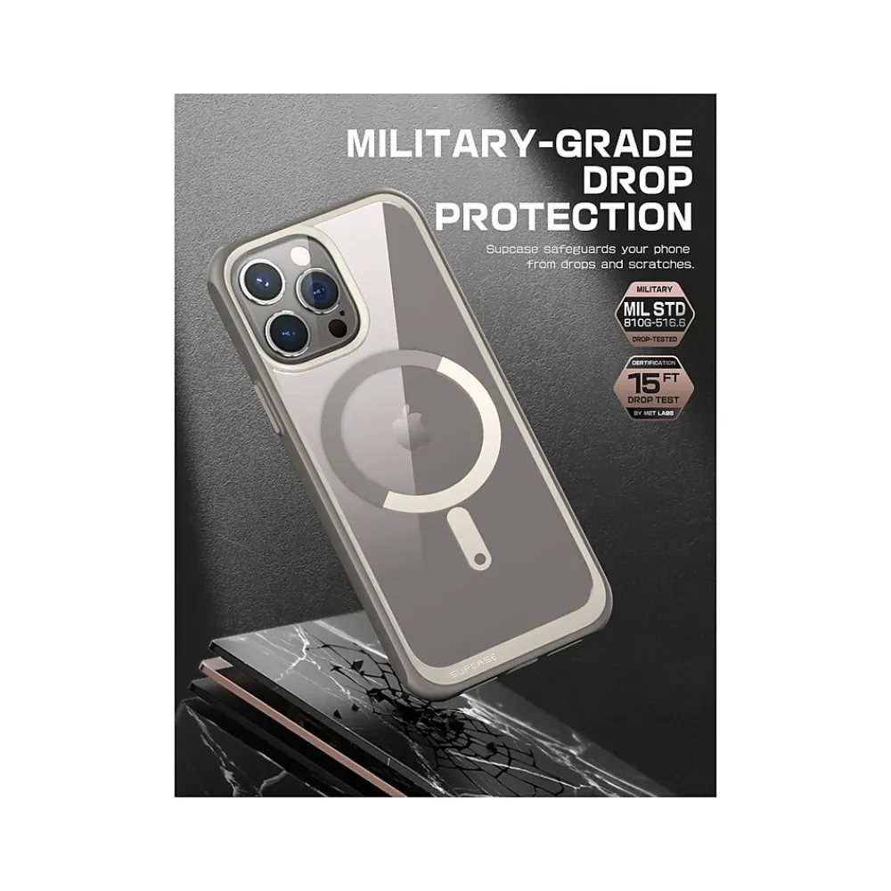 SUPCASE Unicorn Beetle Slim MagSafe Phone Case for iPhone 15 Pro, Gray (SUP-iPhone2023Pro-6.1-UBMag-Gray)
