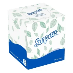 Cube Facial Tissue, 2-ply, White, 90 Sheets/Box, 36 Boxes/Carton (21320)<Surpass