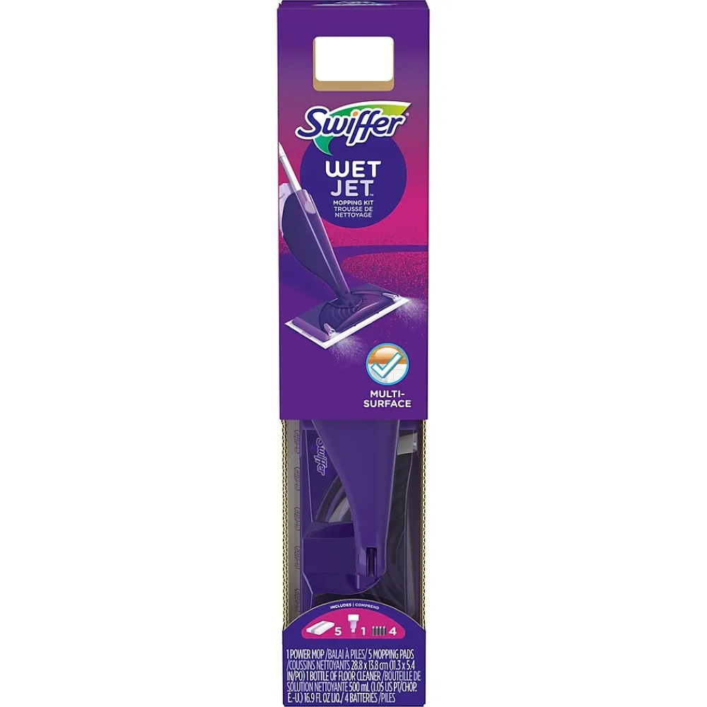WetJet Mop Starter Kit Plastic Spray Mop Kit, Purple (86079)<Swiffer Sale
