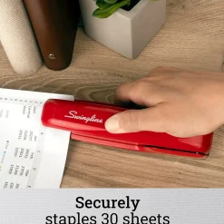 Staplers|Swingline 747 Business Stapler, 25 Sheet Capacity, Rio Red (74736)