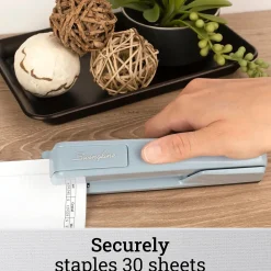 Staplers|Swingline 747 Classic Metal Stapler, 20-Sheet Capacity, Sky Blue (74708)