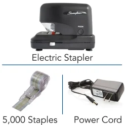 Staplers|Swingline Cartridge Electric Desktop Stapler, 30 Sheet Capacity, Black (69008)
