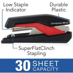 Staplers|Swingline Desktop Stapler, Black, 30 sheet Capacity (5000586)
