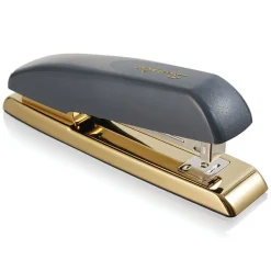 Staplers|Swingline Durable Desktop Stapler, 20-Sheet Capacity, Gray/Gold (64703)