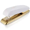 Staplers|Swingline Durable Desktop Stapler, 20-Sheet Capacity, White/Gold (64701)