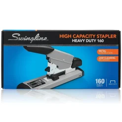 Staplers|Swingline Heavy Duty Desktop Stapler, 160 Sheet Capacity, Black/Gray (39005)