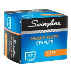 Staples|Swingline Heavy Duty Staples, 0.5 Leg Length, 5000/Box (SWI79392)