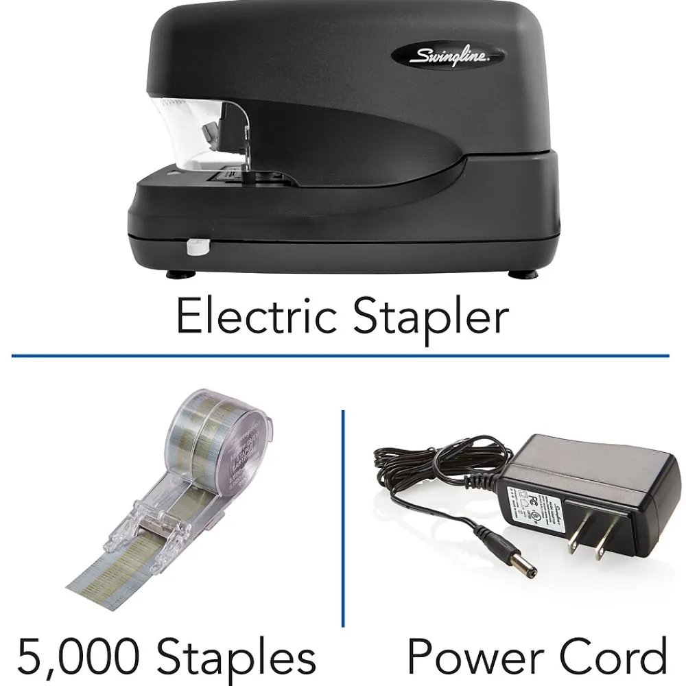 Staplers|Swingline ® High Capacity Electric Stapler, 70 Sheets, Black (69270)