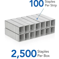 Staples|Swingline LightTouch Heavy Duty Staples, 0.63 Leg Length, 2500/Box (90009)