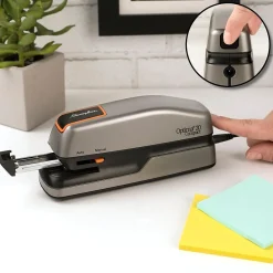Staplers|Swingline Optima 20 Compact Stapler, 20-Sheet Capacity, Staples Included, Gray/Silver (48207)