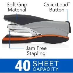 Staplers|Swingline Optima 40 Desktop Stapler, 40-Sheet Capacity, Silver (S7087840)