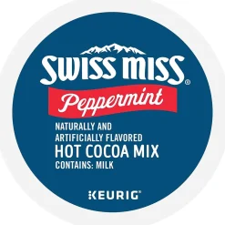 Swiss Miss Chocolate Peppermint Hot Cocoa Mix, Keurig K-Cup Pod, 22/Box (5000355689)