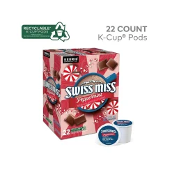 Swiss Miss Chocolate Peppermint Hot Cocoa Mix, Keurig K-Cup Pod, 22/Box (5000355689)