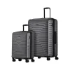 DCA 2-Piece Hardside Spinner Luggage Set, Gray Geometric (HLG1002SM-GREY)<Swiss Mobility New