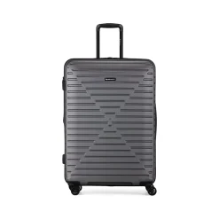 DCA 2-Piece Hardside Spinner Luggage Set, Gray Geometric (HLG1002SM-GREY)<Swiss Mobility New