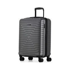 DCA 2-Piece Hardside Spinner Luggage Set, Gray Geometric (HLG1002SM-GREY)<Swiss Mobility New