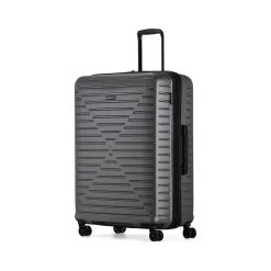 DCA 2-Piece Hardside Spinner Luggage Set, Gray Geometric (HLG1002SM-GREY)<Swiss Mobility New