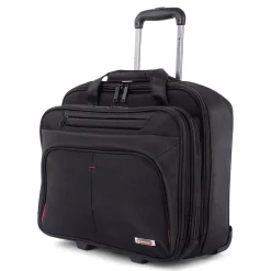 Polyester Purpose Business Case On Wheels, 1680D, Black (BZCW1002SMBK)<Swiss Mobility Outlet