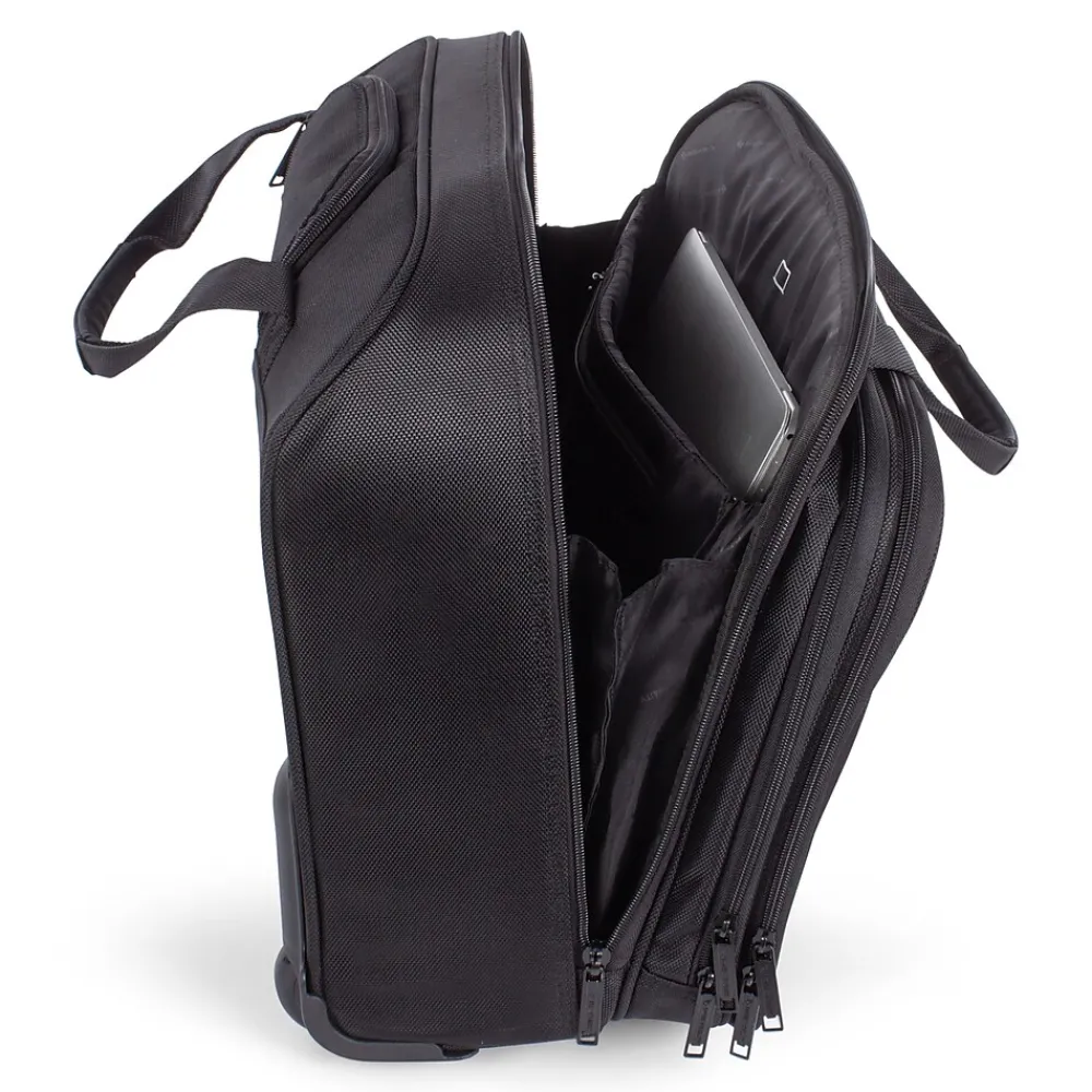 Polyester Purpose Business Case On Wheels, 1680D, Black (BZCW1002SMBK)<Swiss Mobility Outlet