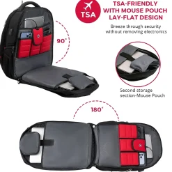 Circuit Laptop Backpack, Black (J14-BR)<SwissDigital New