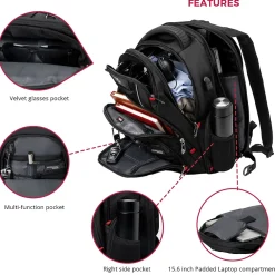 Circuit Laptop Backpack, Black (J14-BR)<SwissDigital New