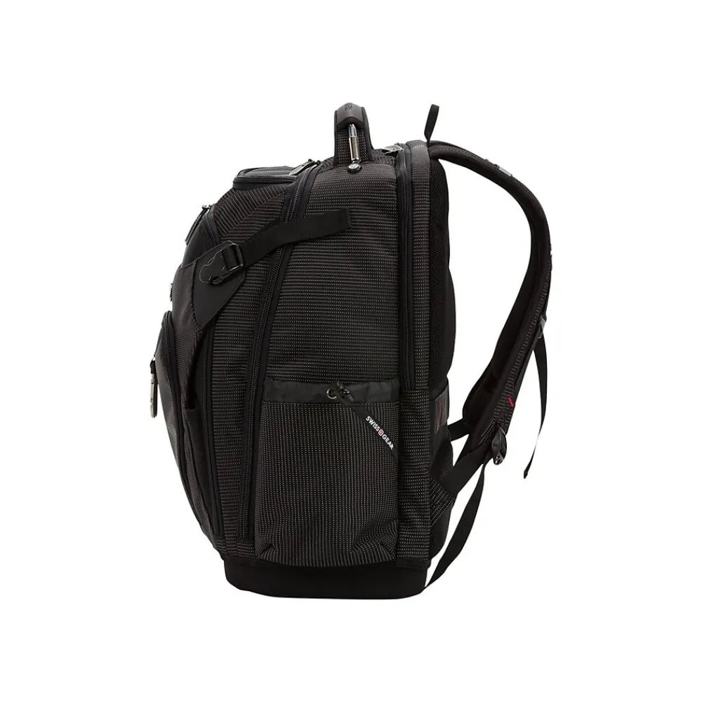 SWISSGEAR USB Work Pack Pro Tool Laptop Backpack, Black with White Dots Plastic (3636200472)