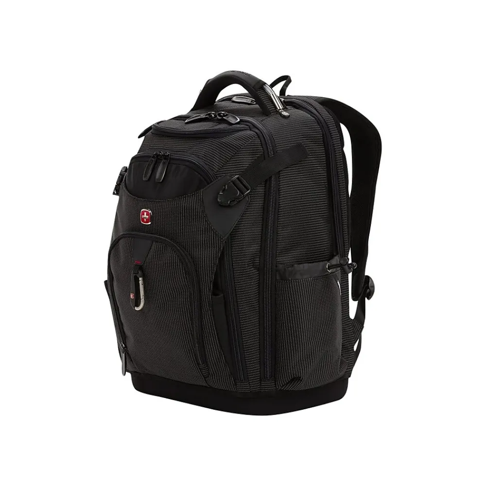 SWISSGEAR USB Work Pack Pro Tool Laptop Backpack, Black with White Dots Plastic (3636200472)