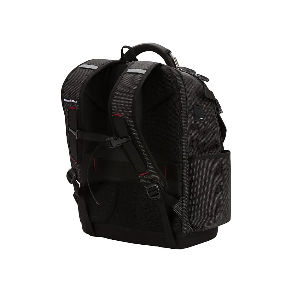 SWISSGEAR USB Work Pack Pro Tool Laptop Backpack, Black with White Dots Plastic (3636200472)