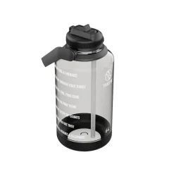 Takeya Tritan Motivational Plastic Water Bottle, 64 oz., Stormy Black (54145)