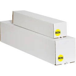 Labels|Tape Logic 1" Circle "MON" Days of the Week Label, Fluorescent Yellow, 500/Roll