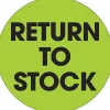 Labels|Tape Logic 2" Circle "Return To Stock" Label, Fluorescent Green, 500/Roll