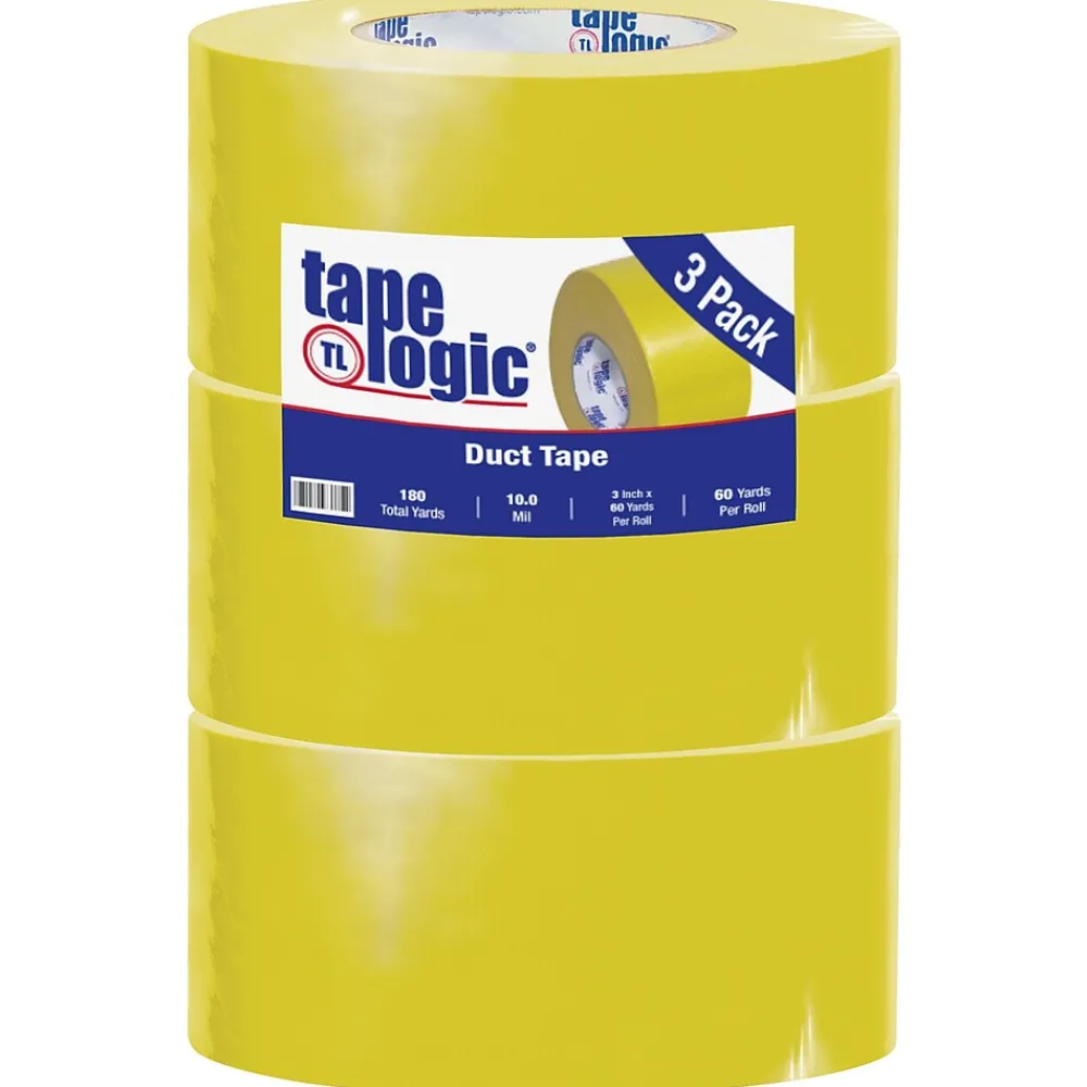 Online Tape Logic ™ 10 mil Duct Tape, 3" x 60 yds, Yellow, 3/Pack